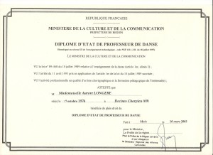 diplôme Aurore Longère